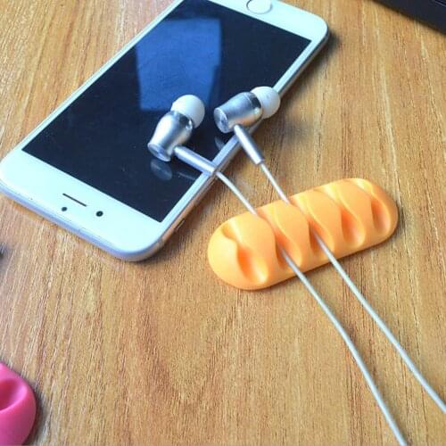 5Ports Cable Winder Earphone Desktop Cable Organizer Wire Storage Silicon Charger Cable Audio cable