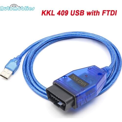VAG COM 409 KKL OBD2 USB Diagnostic Cable VAG-COM FTDI KKL 409.1 interface for VW Auto Car Scanner Tool For Audi For Seat/skoda