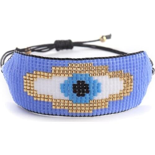 ZHONGVI Turkish Evil Eye Bracelet luxury MIYUKI Handmade Cuff Bracelets Fashion Woven Loom Pulseras Mujer Moda Gift Dropshipping