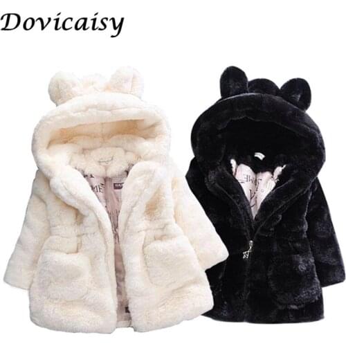 Girls Winter Coat Faux Fox Fur Liner Jackets Toddlers Childrens Outerwear Baby Girl Thicken Warm Coat Parkas For Boys Coat
