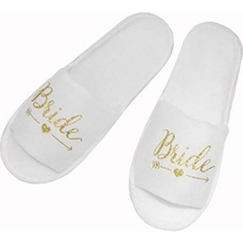 1 pair team bridesmaid disposable soft slippers hen party supplies bachelor party bride shower bridesmaid shower-7