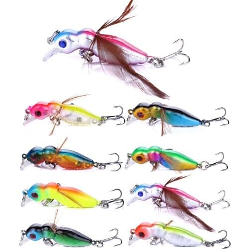 1pc Insect Fishing Lure 4.5cm 3g Bee Fly Trout Outdoor Fishing Insects Baits Hard Artificial Minnow Bass Lure Fishing Tackle