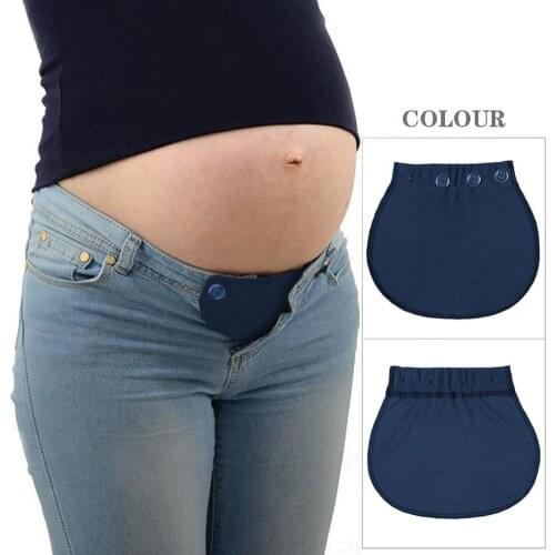 1 Pcs Women Adjustable Elastic Maternity Pregnancy Waistband Belt Waist Extender Clothing Pants For Pregnant Sewing Accessories