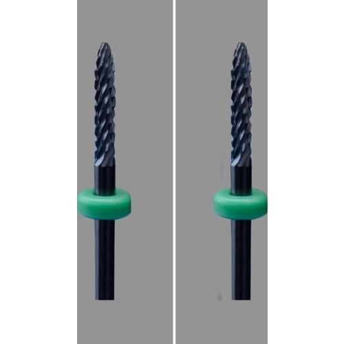 2pcs Black Ceramic Nail Drill Bit - Under Nail Cleaner Bit -C
