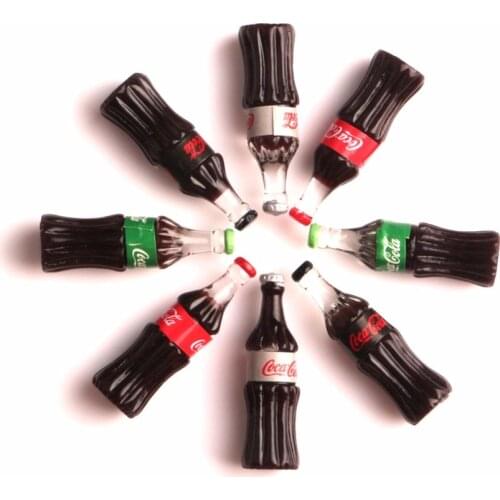 20Pcs Cola Bottle 3D Art Flatback Kawaii Cabochon Resin Embellishments Making Supplies For Scrapbooking Crafts Diy