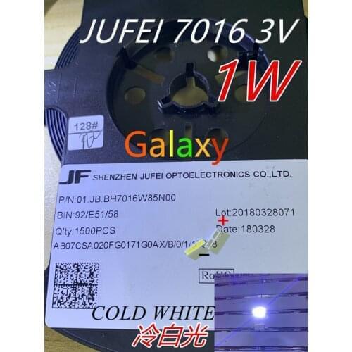 3000pcs JUFEI LED Backlight ZENER DIODE 1W 6V 7016 Cool white LCD Backlight for TV TV Application 01.JB.YH7016W65N01