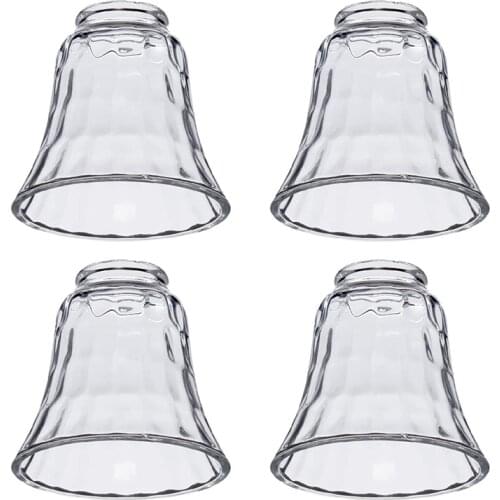 GTBL 4PCS Ceiling Fan Light Covers, Glass Replacement Shades for Ceiling Fans,Light Fixtures with Decorative Hammered Finish