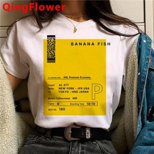 Banana Fish t shirt t-shirt female plus size grunge harajuku graphic tees women aesthetic t shirt vintage white t shirt