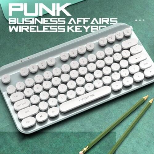 Y60 Wireless Keyboard Stable Transmission Rechargeable Ergonomic 2.4GHz 75 Keys Bluetooth Keyboard for Office