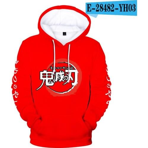 Kids Anime Demon Slayer Hoodie Sweatshirt Men Tanjiro Kamado Costume Hoodies Harajuku Demon Slayer Kimetsu No Yaiba Sudadera