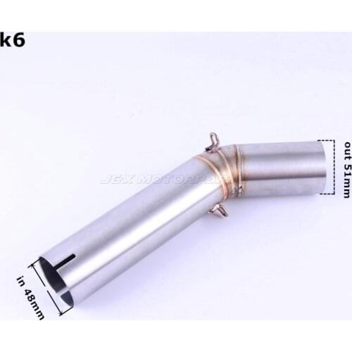 GSXR 600 750 motorcycle exhaust coonecter middle pipe for suzuki GSXR600 GSXR750 K7 k6 k8 slip-on