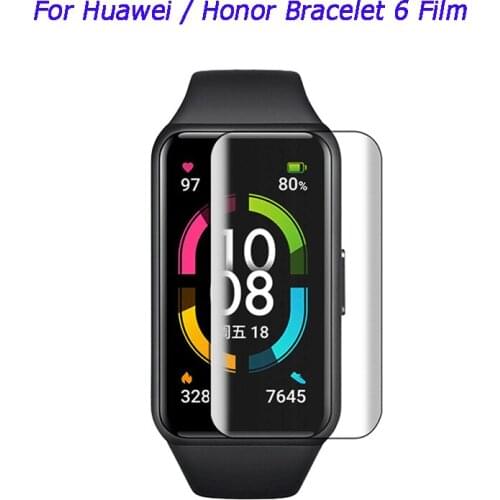 3/5pcs TPU Soft Protective Film For Huawei Bracelet 6 Film Smart Bracelet Wristband Full Screen Protector Cover For Honor Band 6