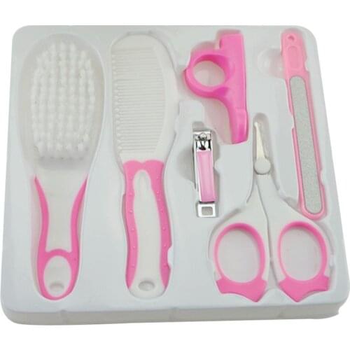 6Pcs Nail Care kit Maternal And Child Supplies Manicure Care Set Infant Baby Nail Scissors Comb Brush Nail Clipper