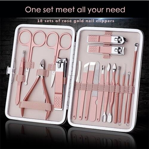 Nail Clipper tool Set Professional Stainless Steel Nail Scissors Clipper Tweezer Tools Family Foot Hand Care Set