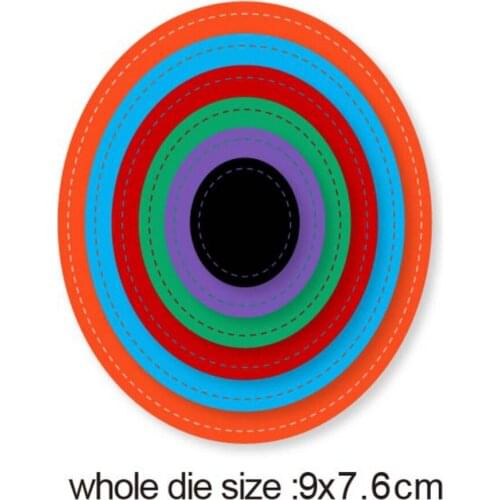 2020 new Craft stencils Layer Pierced oval Frame Metal Cutting Dies For Scrapbooking Embossing Paper Card Album Die Cut