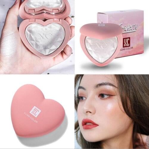 Diamond Highlighting Powder Brightening Shimmer Glow Face Contouring Palette Heartshaped Powder Highlight Cosmetics TSLM1