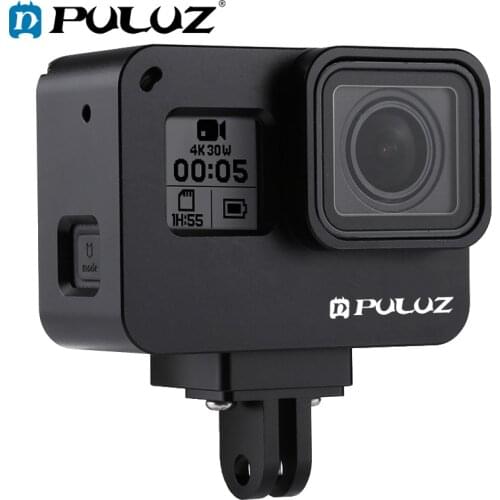 PULUZ For GoPro NEW HERO/HERO7 Black /6 /5 Housing Shell Case CNC Aluminum Alloy Protective Cage &Insurance Frame