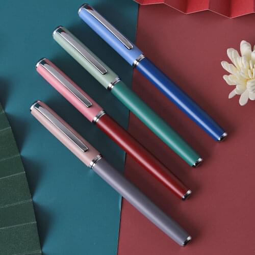 New Morandi Metal 320 Fountain Pen Retro color EF F Bend Nib Business Office School Supplies Writing Calligraphy Ink Pens