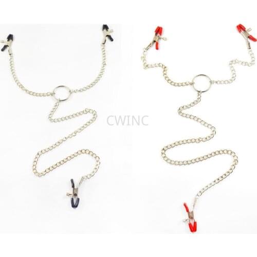 Three-headed Nipple Clips Clitoris Clip Iron Chain Three-headed Nipple Clips