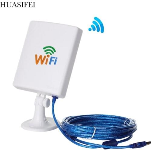 2.4G WiFi USB receiver 150Mbps high gain 14DBi antenna 5m cable high power wireless network card outdoor waterproof remote Wifi
