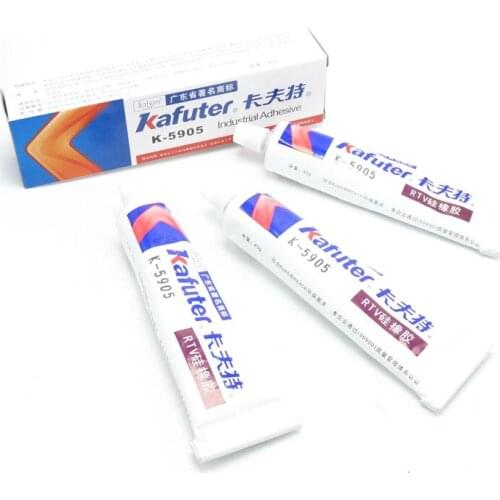 High quality 2PCS Kafuter 45g K-5905 lens glue transparent RTV silicone rubber LED lamps waterproof sealant