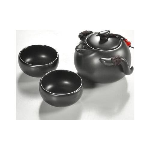 High quality Ruyao ceramic tea set,1pot and 2cups exquisite kettles tea cup porcelain chinese kung fu tea set drinkware