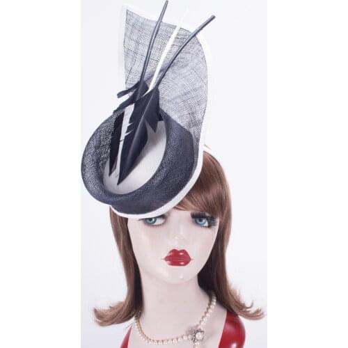 Womens Kentucky Derby Sinamay Fascinators Wedding Church Racing Hats Headband Headpiece T440