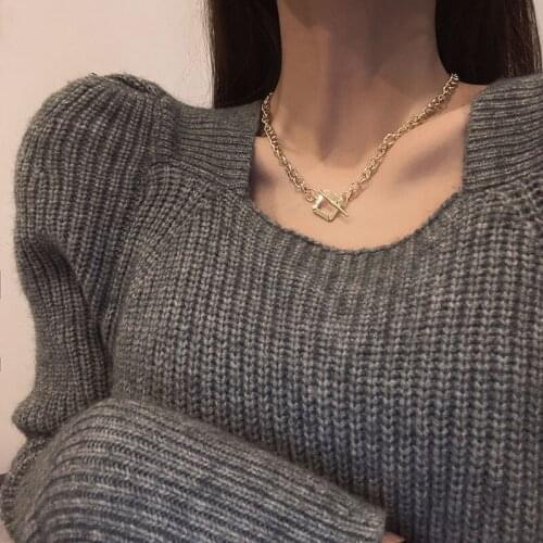 Necklace for Women Retro Elegant Fashion Style Choker Exquisite Geometry Hip Hop Clavicle Chain Jewelry Accessories