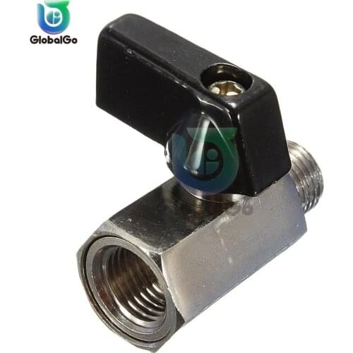 1pcs 1/4" Brass Ball Valve Tap Male to Female Air Compressor Hose Connector
