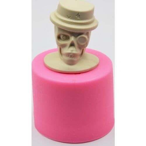 1PCS Skull Shape Silicone Cake Decoration Mold For Chocolate Candy Jelly Handmade Soap