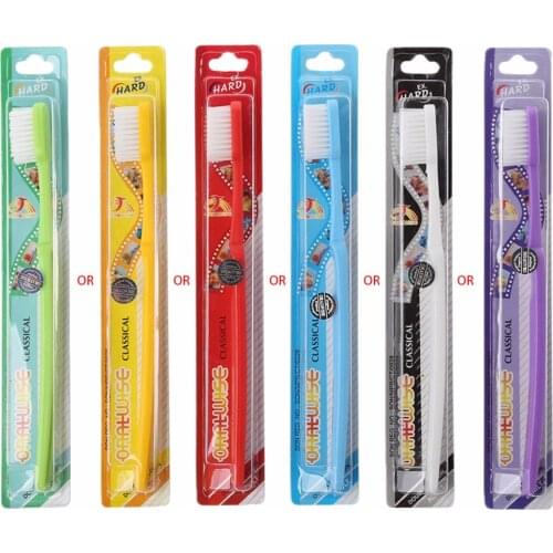 1pc Super hard bristles Tooth brush for Men Remove Smoke Blots Teeth Brush for Travel Adult Hotel Teeth Whitening Tools 18cm