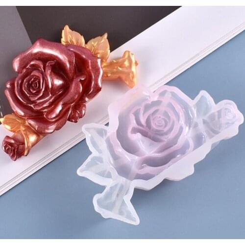 13MC Crystal Epoxy Resin Mold DIY Crafts Making Tool Rose flower Ornaments Decorations Silicone Mould
