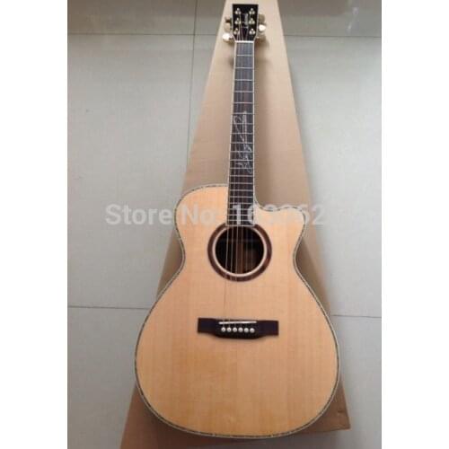 2019 NEW + guitar Factory + 6 strings acoustic guitar custom lakewud acoustic sitka top rosewood body Rosewood sound hole inlay