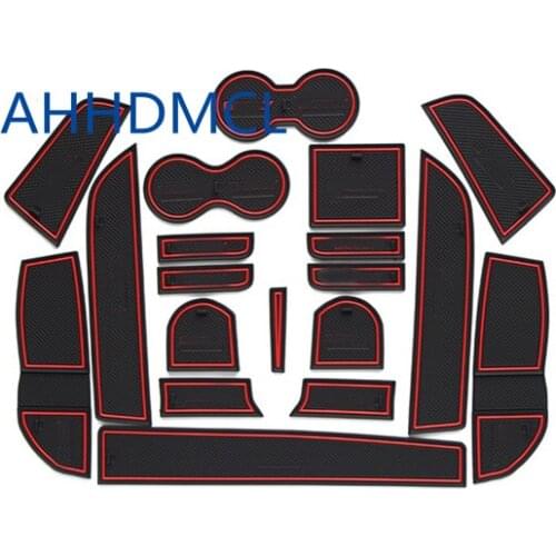 Car Anti-Dirty Pad Door Groove Gate Slot Cup Armrest Storage Pad Anti-Slip Mat For Geely Emgrand X7 Sport 2016