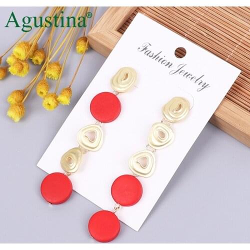 2020 Wooden Earrings Fashion Jewelry Drop Earrings For Women Long Earrings Female Small Boho Girl Pendientes Wholesale Funny CC
