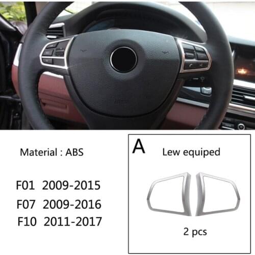 Chrome Steering Wheel Buttons Cover Trim Car Styling Interior Decoration Sequins Stickers Accessories for BMW 5 7 series F10 F01