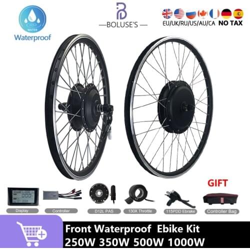 Ebike Kit 250W 350W 500W 1000W Front Brushless Hub Motor With JN S900 GD01 S6 JN Waterproof Electric Bicycle Conversion Kit