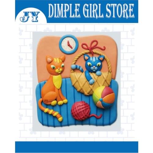 Basket cat ball 2021 new metal cutting mold scrapbook decoration template stamp and death frame photo album embossing