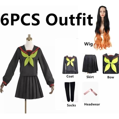 Anime Demon Slayer Kimetsu no Yaiba Cosplay Nezuko Kamado Makomo Cosplay Costume JK School Uniforms Sailor Suit Girls Women