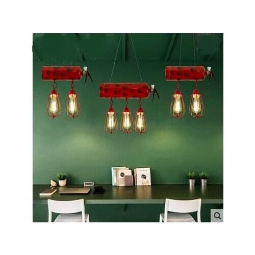LOFT American Pendant Lights retro iron industrial wind nostalgic bar personality creative fire extinguisher three Pendant lamp