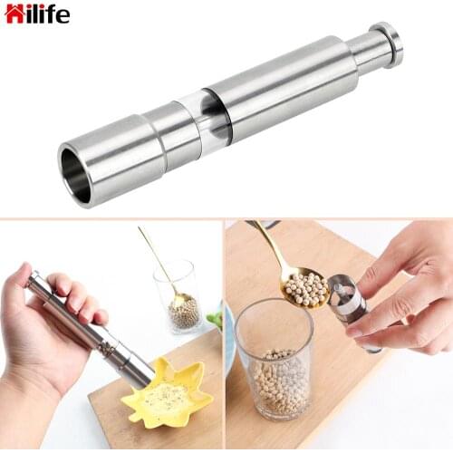 Pepper Mill Manual Stainless Steel Salt Pepper Spice Home Kitchen Tool Sauce Grinder Kitchen Accessories Seasoning Grinding