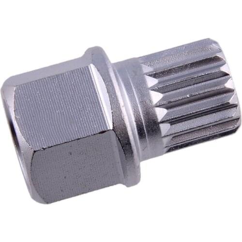 Metal Silver 18 Teeth Anti-Theft Locking Wheel Nut Bolt Key Accessories Fit For BMW Mini Cooper