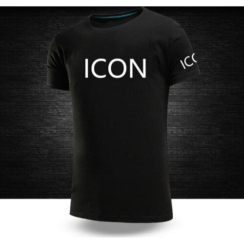 Unisex Summer Icon Logo Custom New Solid Color Harajuku Printed Short Sleeve Tee Shirts T-Shirts Comfortable Casual Sports Tops