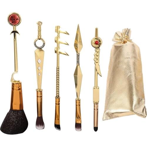 NEW 5pcs Japanese Anime Makeup Brush Set Foundation Brushes Eyeshadow Concealer Blush Brush Set Make Up Brush Tool Kit for Gifts