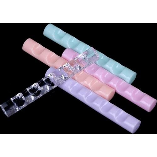 New Nail Tool Rack Nail Brush Stand Clear Acrylic Holder Display Stand Rest for 5 Nail Art Pens Brushes 7.5*1*0.8cm