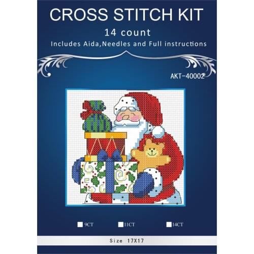 Top Quality Lovely Hot Sell Counted Cross Stitch Kit Wind Chime Santa Father Christmas Tree Ornament Ornaments Dim 0876