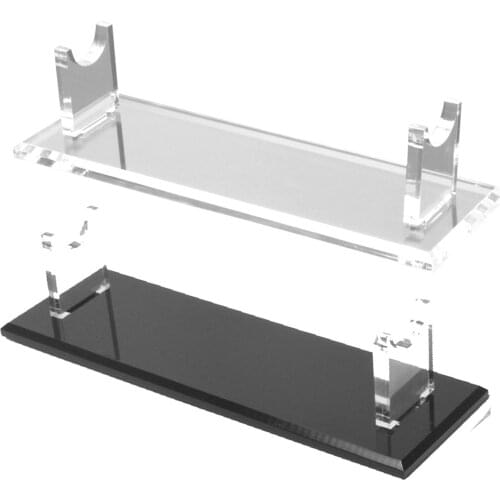 Acrylic Lightsaber Black White Sword Stand 24.8*7.9*6CM Light Saber Holder Transparent Black Base Detachable Display