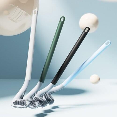 Household Bathroom Golf Toilet Brush Wall Mounted Cleaning Brush Bendable Brush Head for Deep Cleaning Floor Tub Tile