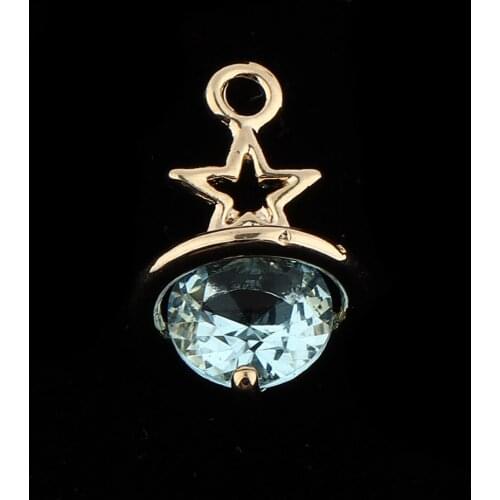 Hollow Star Charms Pendant Crystal Beads For DIY Girl Jewelry
