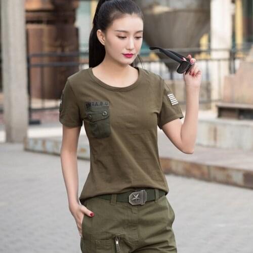 Hot Outdoor Hiking Tactical Shirt Women Camping Hunting Fishing Shirt Camouflage Army Short Sleeve Breathable Slim Sport T-Shirt